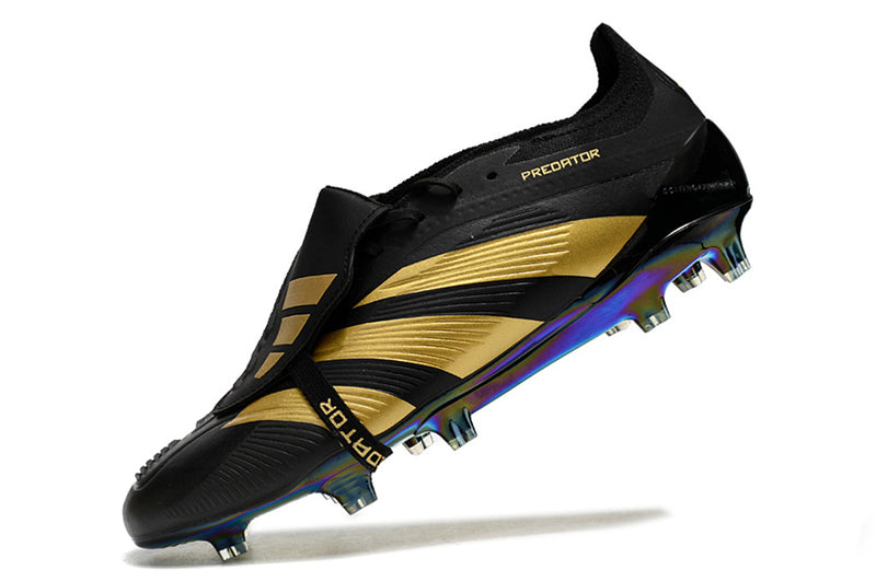 Chuteira Adidas Predator Elite Tongue FG - Preta e Dourada