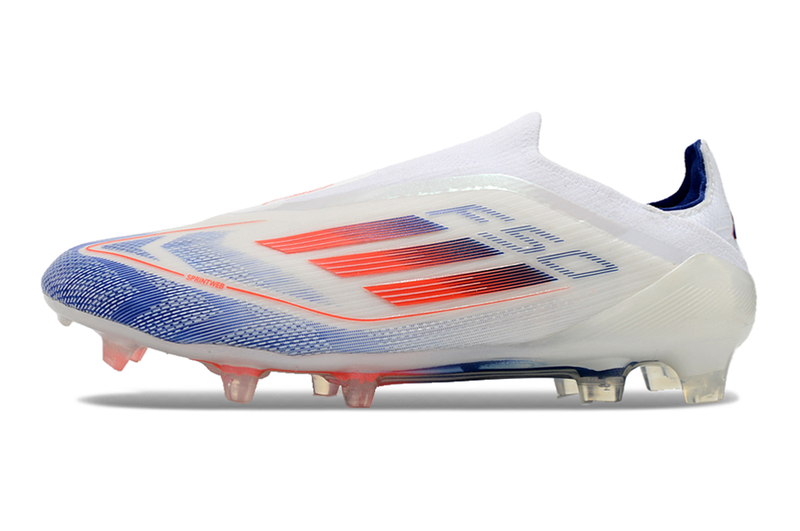 Chuteira Adidas F50 LL FG - Branca, Laranja e Azul