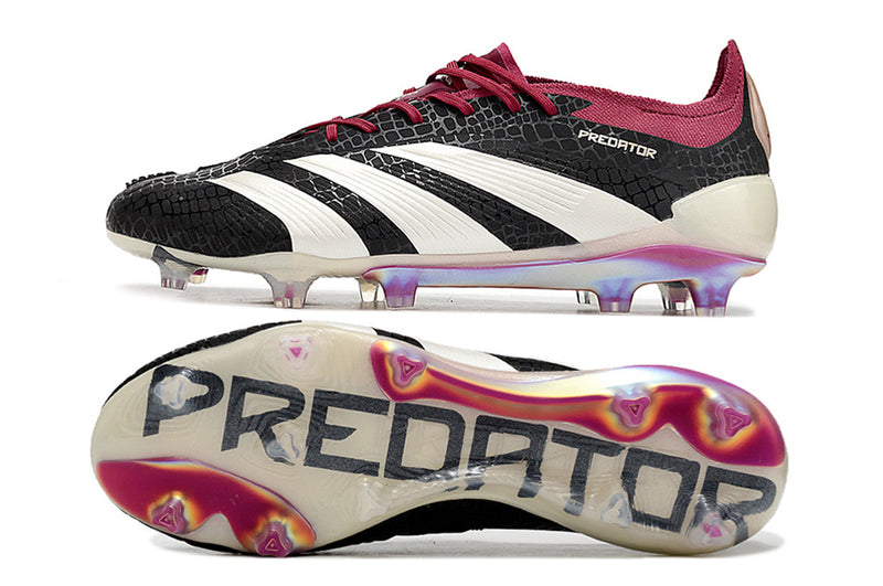 Chuteira Adidas Predator Elite FG - Branca e Preta