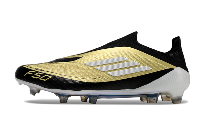 Chuteira Adidas F50 LL FG - Dourada e Branca