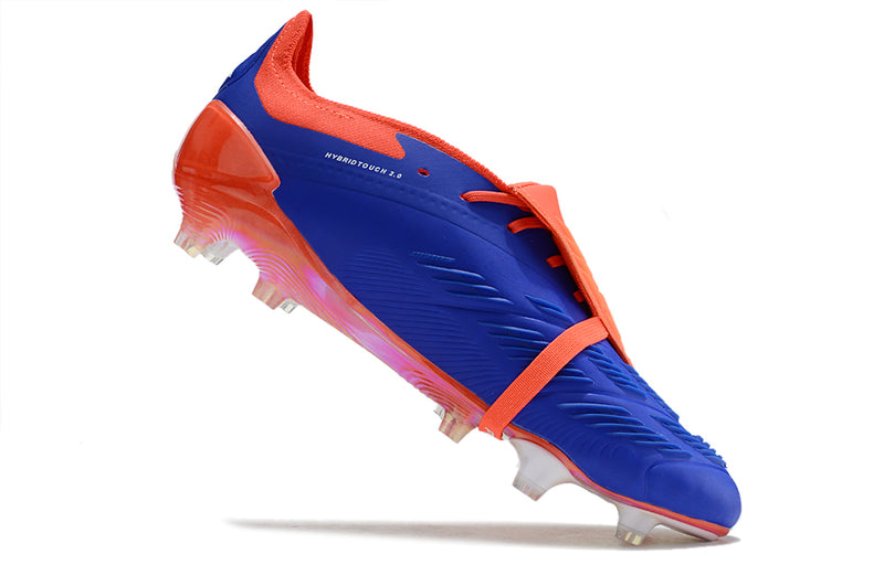 Chuteira Adidas Predator Elite Tongue FG - Azul, Branca e Laranja