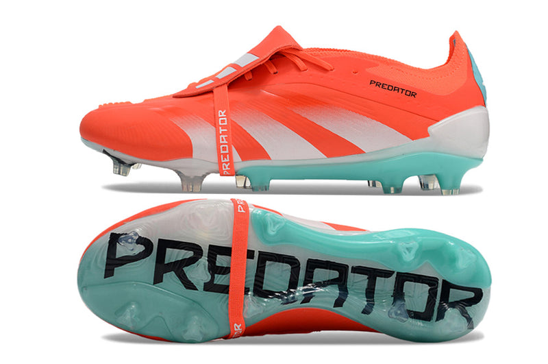 Chuteira Adidas Predator Elite Tongue FG - Laranja e Ciano