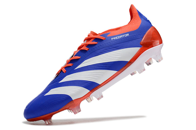 Chuteira Adidas Predator Elite FG - Azul , Branca e Laranja