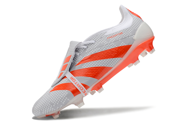 Chuteira Adidas Predator Elite Tongue FG - Cinza e Laranja