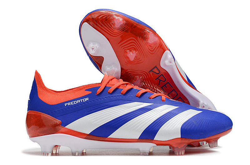 Chuteira Adidas Predator Elite FG - Azul , Branca e Laranja