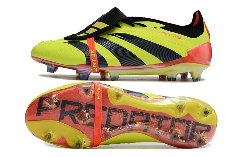 Chuteira Adidas Predator Elite Tongue FG - Amarela e Preta