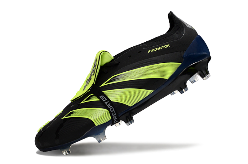 Chuteira Adidas Predator Elite Tongue FG - Preta e Verde