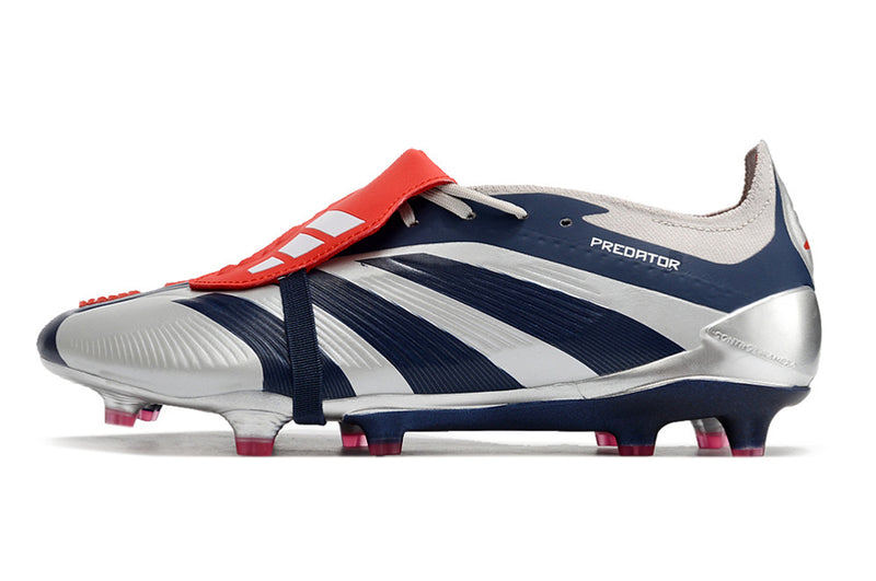 Chuteira Adidas Predator Elite Tongue FG - Cinza e Azul