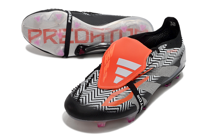 Chuteira Adidas Predator Elite Tongue FG - Preta e Cinza