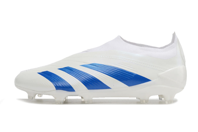 Chuteira Adidas Predator Elite Laceless FG - Branca e Azul