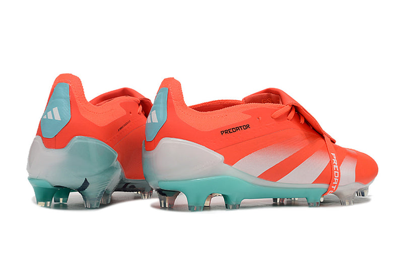 Chuteira Adidas Predator Elite Tongue FG - Laranja e Ciano