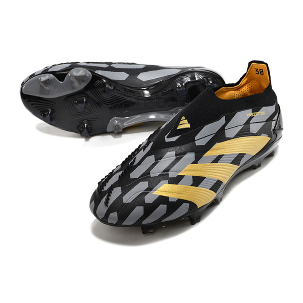 Chuteira Adidas Predator Elite Tongue FG - Preta e Dourada