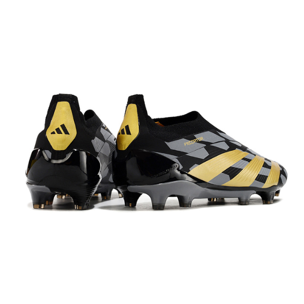Chuteira Adidas Predator Elite Tongue FG - Preta e Dourada