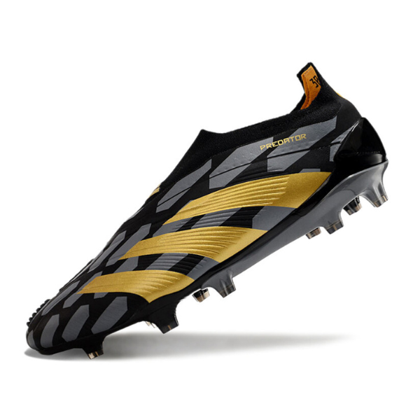 Chuteira Adidas Predator Elite Tongue FG - Preta e Dourada