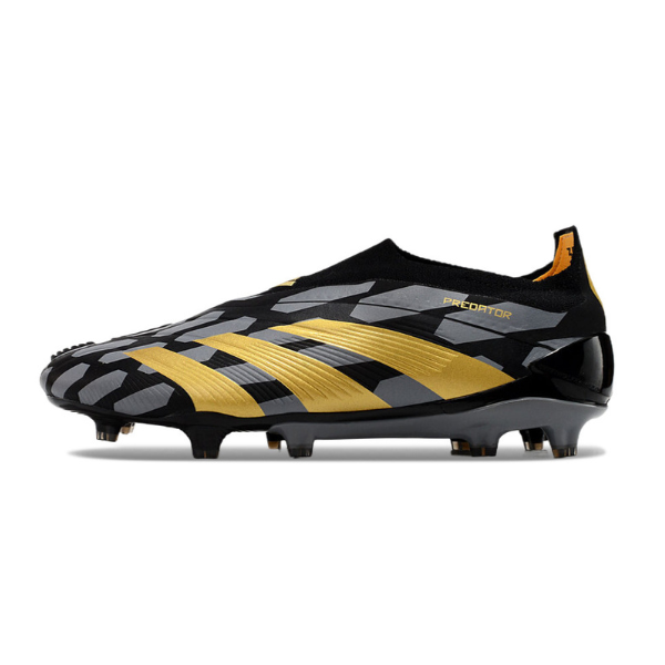 Chuteira Adidas Predator Elite Tongue FG - Preta e Dourada