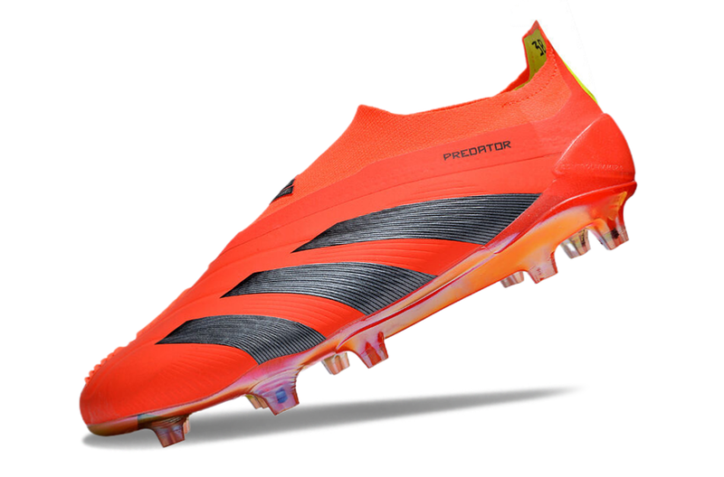 Chuteira Adidas Predator Elite Laceless FG - Laranja e Cinza