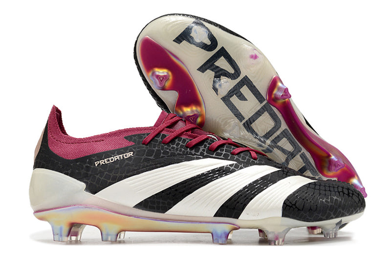 Chuteira Adidas Predator Elite FG - Branca e Preta