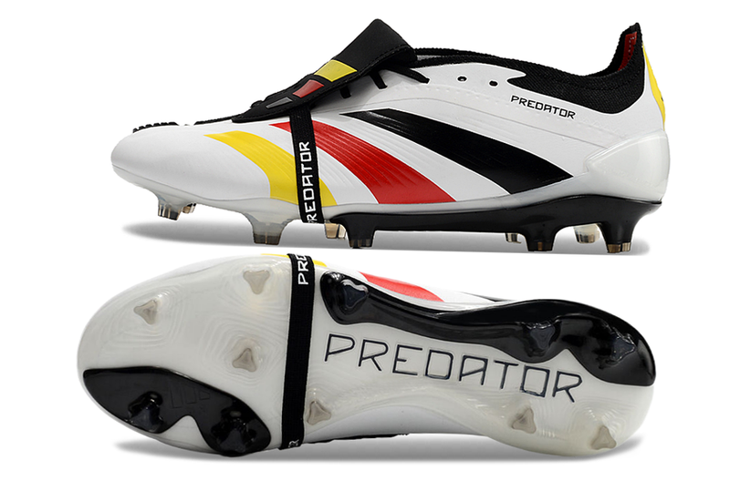 Chuteira Adidas Predator Elite Tongue FG - Branca e Preta