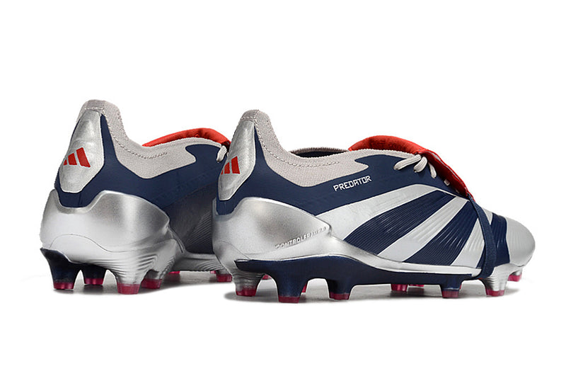 Chuteira Adidas Predator Elite Tongue FG - Cinza e Azul