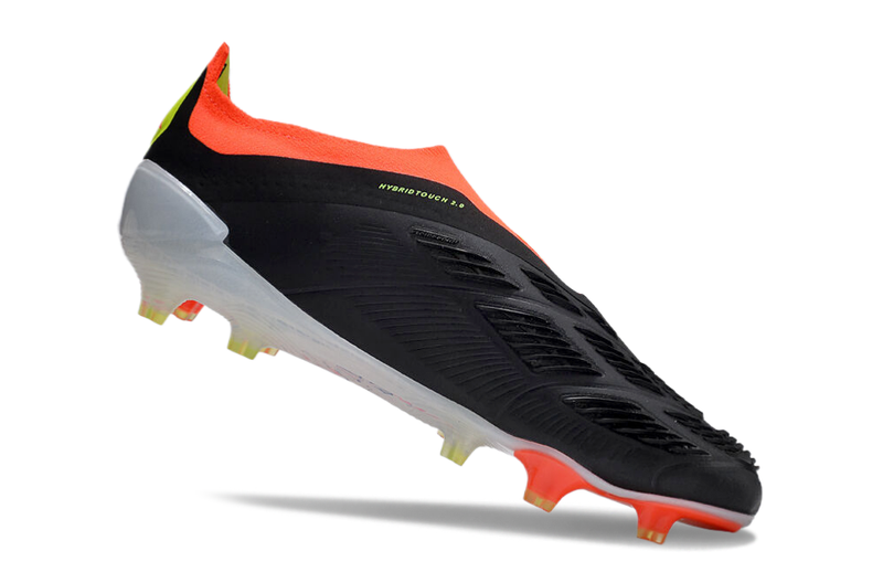 Chuteira Adidas Predator Elite Laceless FG - Preta, Branca e Laranja