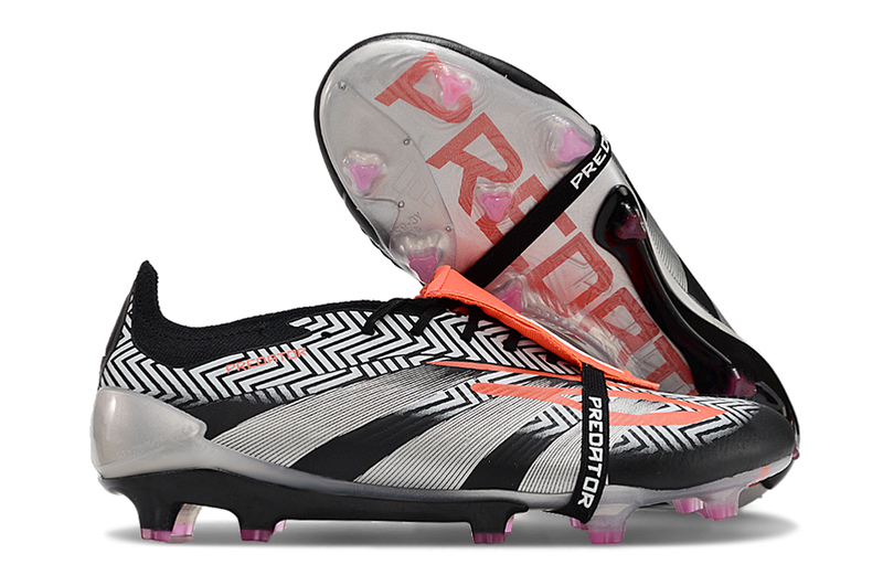 Chuteira Adidas Predator Elite Tongue FG - Preta e Cinza