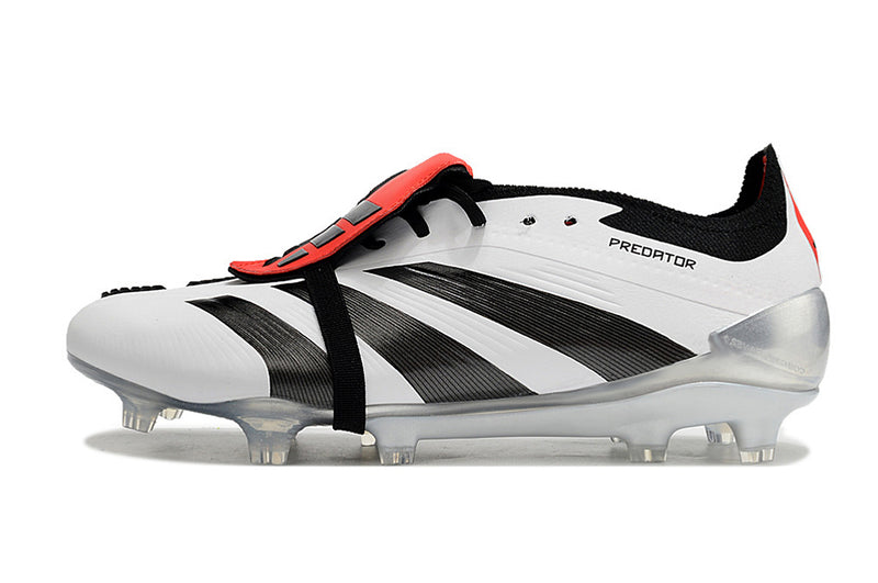 Chuteira Adidas Predator Elite Tongue FG - Branca e Preta