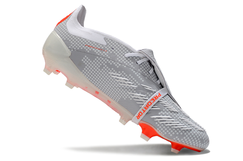 Chuteira Adidas Predator Elite Tongue FG - Cinza e Laranja