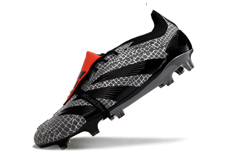 Chuteira Adidas Predator Elite Tongue FG - Preta e Cinza