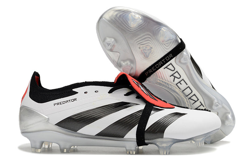 Chuteira Adidas Predator Elite Tongue FG - Branca e Preta