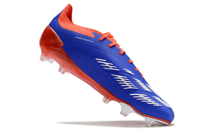 Chuteira Adidas Predator Elite FG - Azul , Branca e Laranja